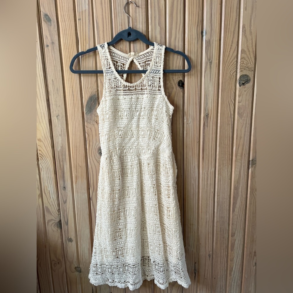 Maison Jules lace overlay off white dress